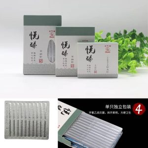 Aguja de acupuntura desechable 25 x 25 mm, de acero inoxidable con mango plano x 100 AGUJAS