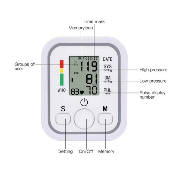 Tensiómetro digital de brazo automático Arm Style A1- Blanco - Imagen 4