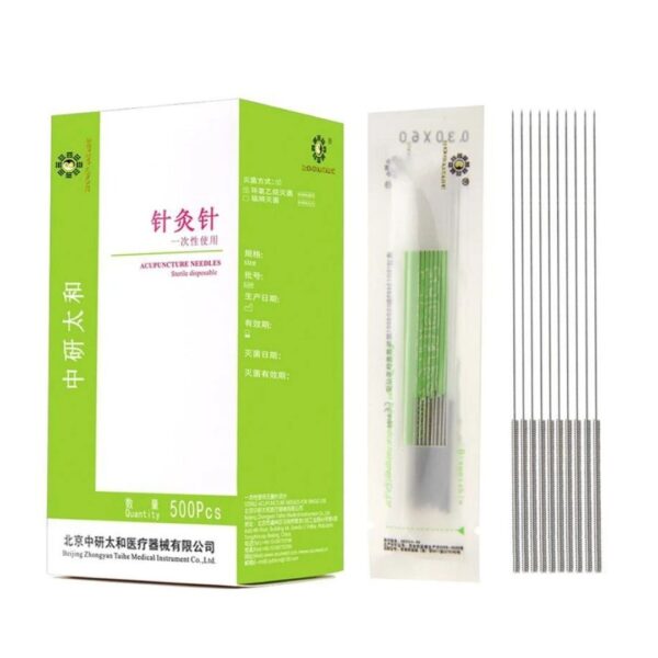 Agujas de acupuntura 25 x 30 mm estériles x1000 -Marca Zhongyan Taihe - Imagen 2